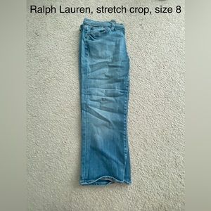 Ralph Lauren Polo stretch crop jeans, size 8